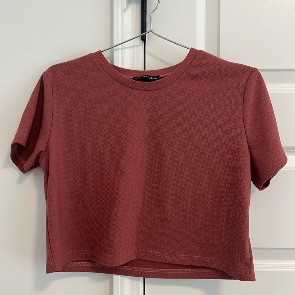 Mauve Pink/berry skirt shirt set